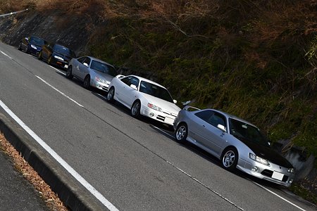養老渓谷で休憩