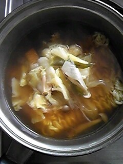 昨日の鍋のっけラーメン