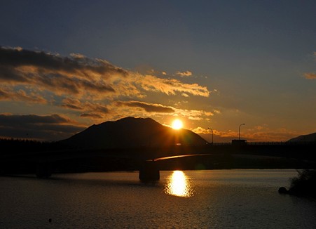 大橋の夕日