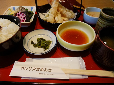 天ぷら定食(道の駅・ガレリアかめおか【京都】)