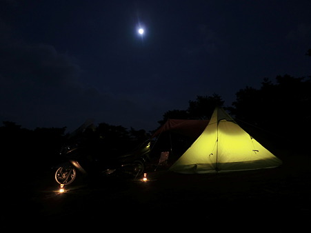 月夜の峰山高原キャンプ場