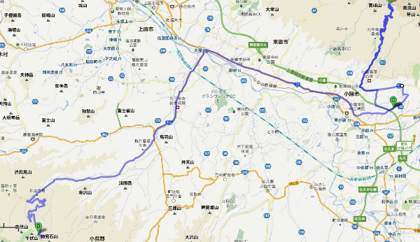 ２日目前半のルート