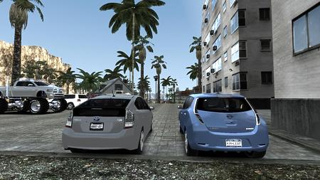 GTAIV リーフとプリウス リア
